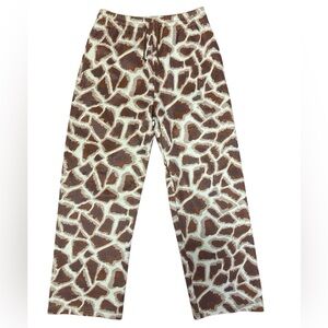 Denim Tears Faux Fur Giraffe Print Sweatpant Brown Size: Medium NWT UNISEX